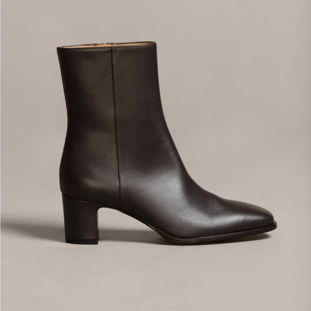 Jenni Kayne Leather Bobby Boot in Chocolate - 37